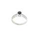 Solitaire white gold sapphire ring with carat diamonds 0.31 G-VS1