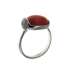 Ring with coral and diamonds 0.12 carats G-VS1