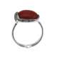 Ring with coral and diamonds 0.12 carats G-VS1