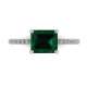 Anello con smeraldo carati 1.39 diamanti ct 0.18 g-vs1 