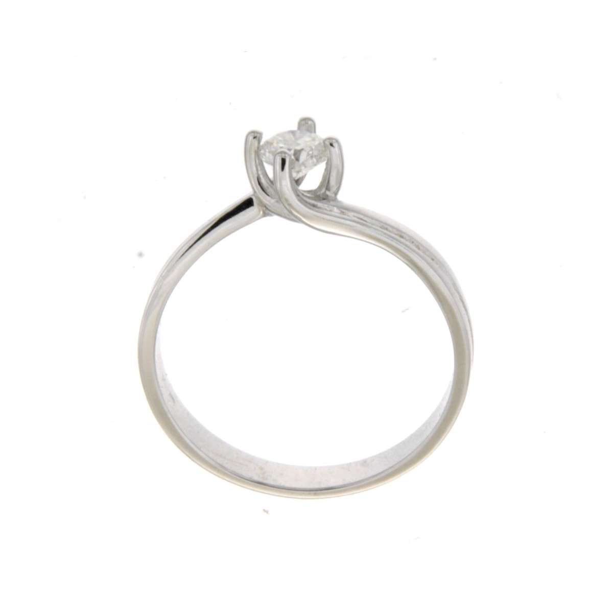 Solitaire white gold ring carat 0,30 G-VS1