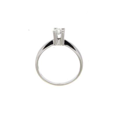 Solitaire white gold ring carat 0,30 G-VS1