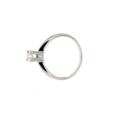 Solitaire white gold ring carat 0,30 G-VS1