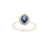 Anello con  zaffiro blu ct 0,96 e diamanti ct 0.30 g-vs1