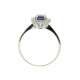 Women's ring in white sapphire blue carats 0.96 and diamonds carats 0.30 g-vs1