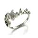 Michela custom name ring upon request white gold 0.01 carats diamond