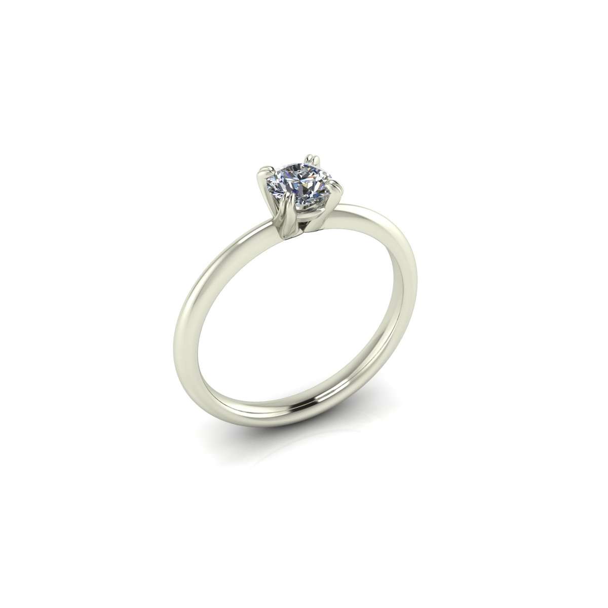 Solitaire ring femininity white gold diamond certificate GIA carat 0.40 G-IF