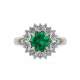 Anello con smeraldo centrale carati 1.00 e diamanti carati 0,70 G-VS1