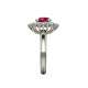 White gold carat diamond ring 0.70 G-VS1 red ruby 1.70 carat