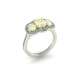 Trilogy ring in fancy yellow diamonds carat 2.00 FLY-VS2 GIA