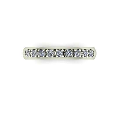 Eternity ring in white gold diamonds 1.03 G-VVS1