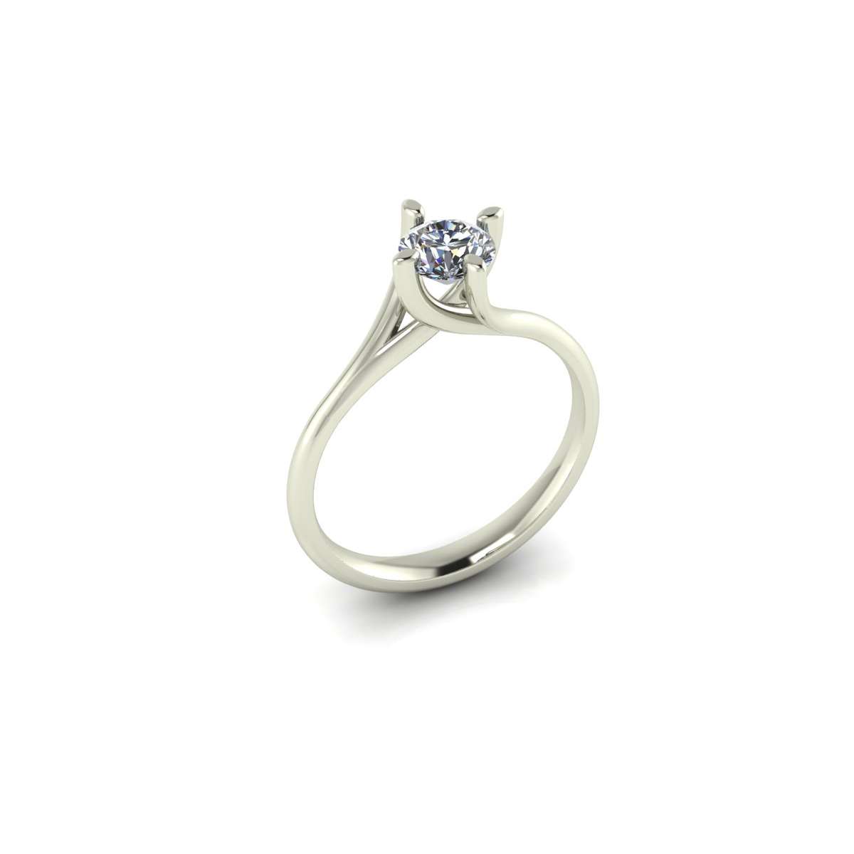 Anello solitario Valentino diamante GIA ct. 0.50 D-VS2