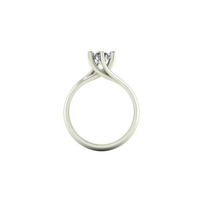 Anello solitario Valentino diamante GIA ct. 0.50 D-VS2