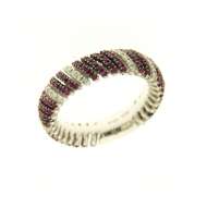 Anello con rubini carati 0,97 diamanti carati 0,29 G-VS1 Anello con rubini carati 0,97 diamanti carati 0,29 G-VS1