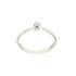 Anello solitario oro bianco diamante HRD carati 0.09 D-VS1