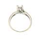 Solitary by woman in white gold 18 kt and diamond 0,03 g-vs1