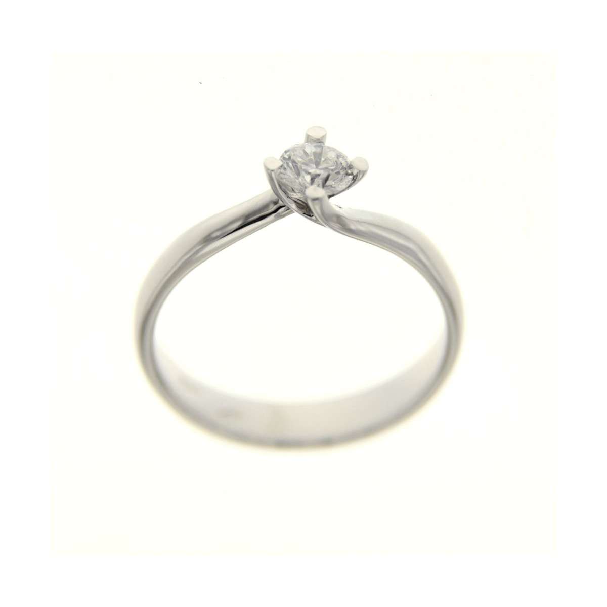 Anello solitario valentino diamante GIA ct 0.33 D-VS2