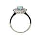 Ring with 1.90 carat blue topaz and 0.12 carat diamonds G-VS1