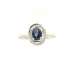 Anello con  zaffiro blu ct 1.08 e diamanti ct 0.08 g-vs1