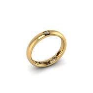 Fede Tristano e Isotta oro con diamante carati 0.03 G-VVS1 Fede Tristano e Isotta oro con diamante carati 0.03 G-VVS1