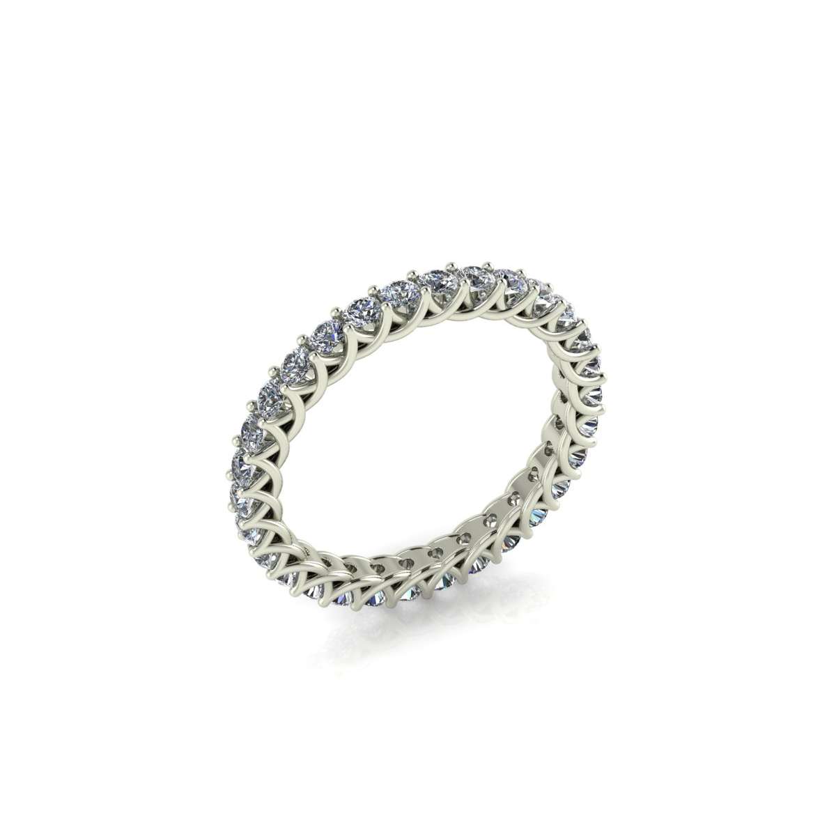 Eternity ring in white gold diamonds carat 2 g-vs1