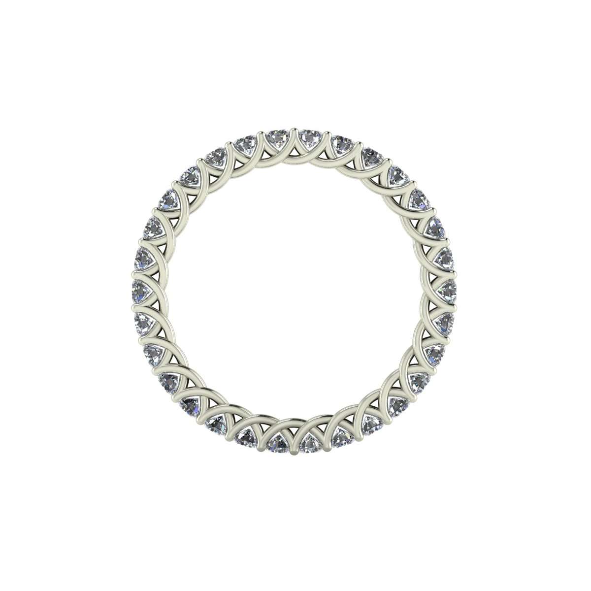 Eternity ring in white gold diamonds carat 2 g-vs1