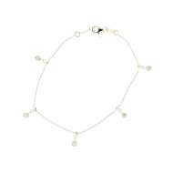 Bracciale in oro bianco con ciondoli diamanti carati 0.15 G-VS Bracciale in oro bianco con ciondoli diamanti carati 0.15 G-VS