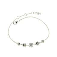 Bracciale in oro bianco con diamanti carati 0.07 G-VS1  Bracciale in oro bianco con diamanti carati 0.07 G-VS1