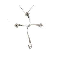Collana croce oro bianco diamanti carati 0.10 g-vs1  Collana croce oro bianco diamanti carati 0.10 g-vs1