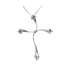 Necklace with white gold cross diamonds 0.10 carat g-vs1