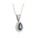Necklace 0.74cts. blue sapphire 0.40carats diamonds G-VS1