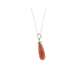Necklace with coral and diamonds carats 0.001 g-vs1