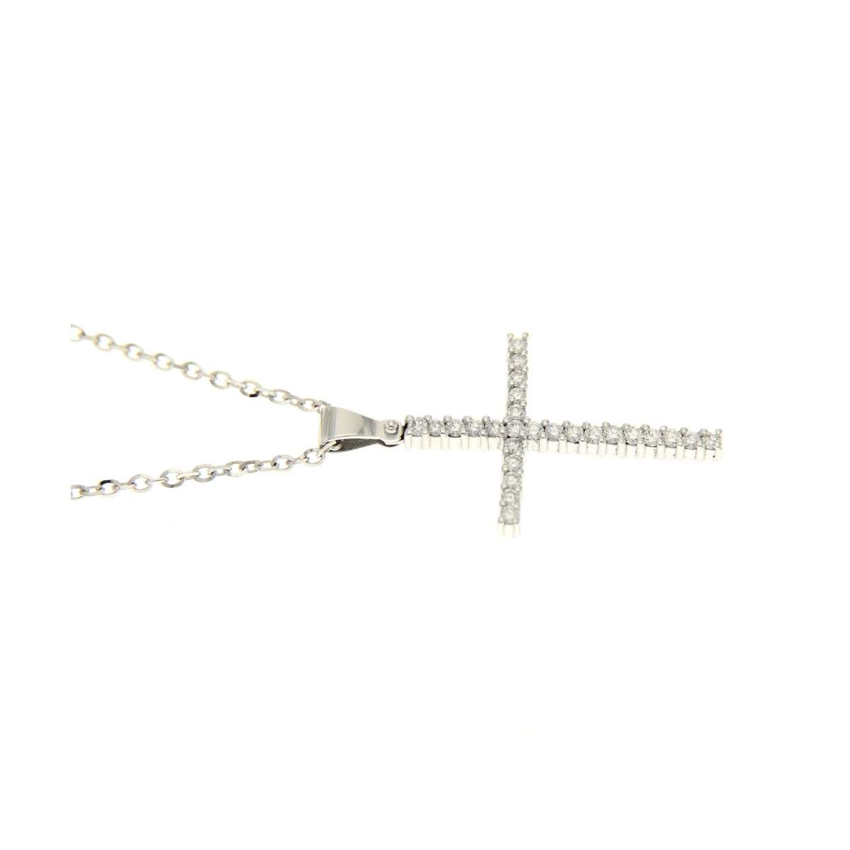 Cross necklace 0.31 carats diamonds G-VS1