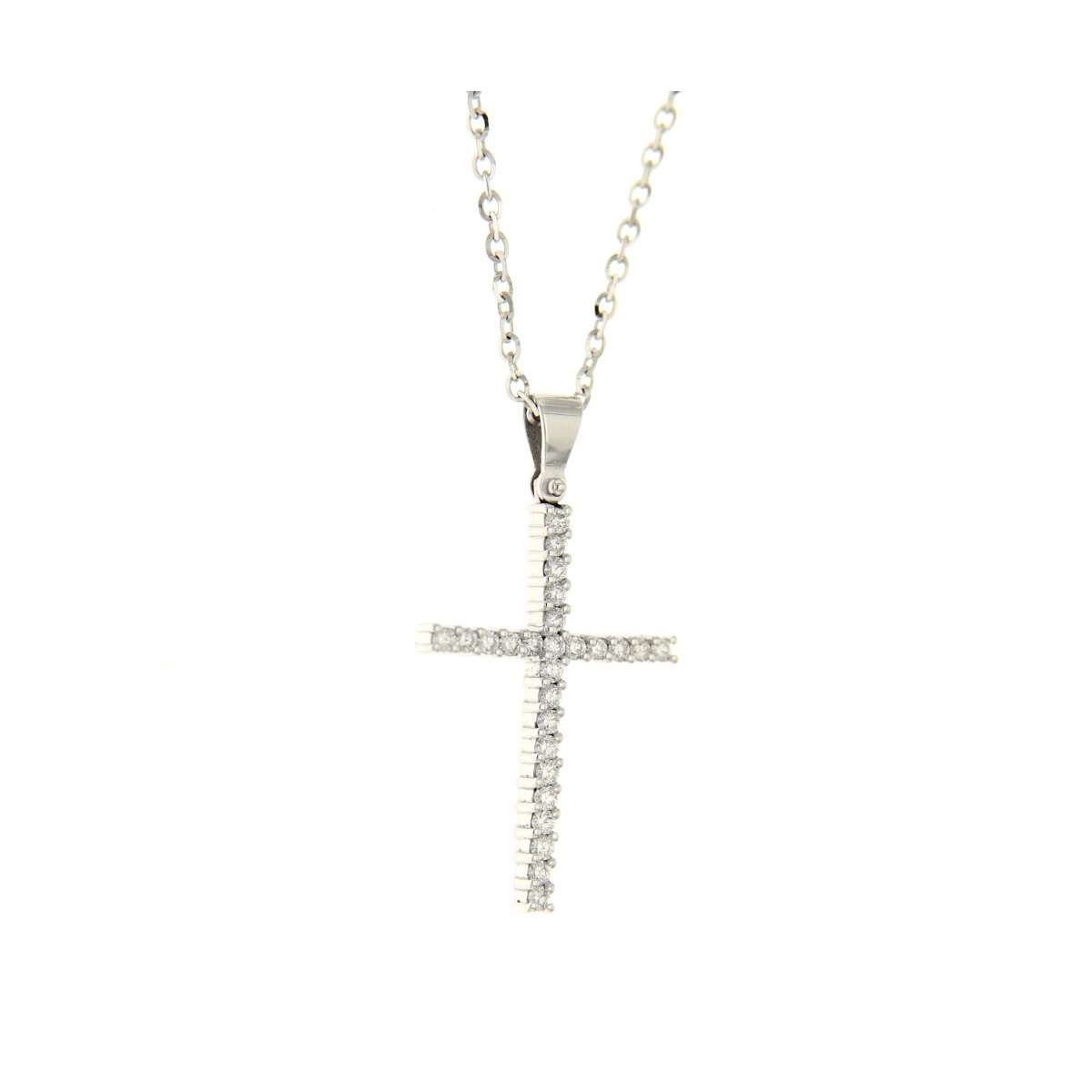 Cross necklace 0.31 carats diamonds G-VS1