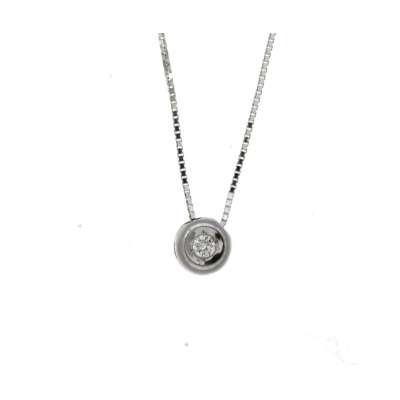 Solitaire necklace 0.01 carats diamond G-VS1