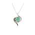Necklace made of white gold with 0.34carat emerald and 0.04 carat diamonds