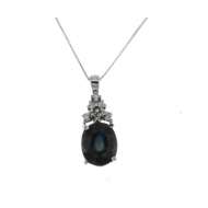 Collana zaffiro blu ct 1.60diamanti carati 0,06 G-VS1 Collana zaffiro blu ct 1.60diamanti carati 0,06 G-VS1