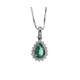 Necklace emerald 0.80 cts. 0.18 carats diamonds G-VS1