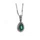 Necklace emerald 0.80 cts. 0.18 carats diamonds G-VS1