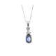 Necklace 0.40 cts. blue sapphire 0.03 carats diamonds G-VS1