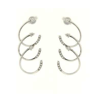 Fancy earrings 0.30 carats diamonds G Color VS1 Clarity