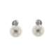 Earrings pearls 8 mm 0.04 carats diamonds G-VS1