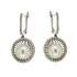 Dangling earrings pearls 9 mm 0.60 carats diamonds G-VS1  