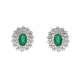 Earrings with 0.93 carat emeralds and 0.90 carat diamonds g-vs1