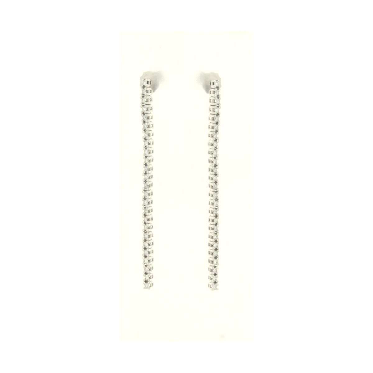 Tennis dangling earrings 0.52 carats diamonds G-VS1