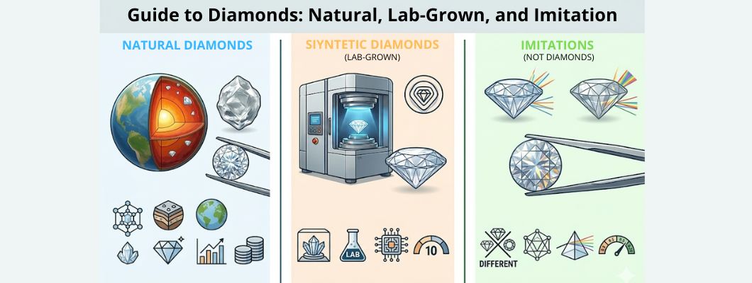 Differenza tra diamanti naturali, sintetici o imitazione