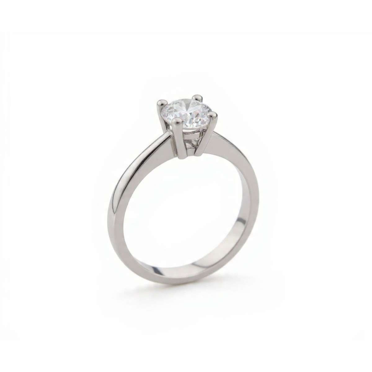 Anello solitario 4 griffe diamante certificato IGI ct 0.72 H-VVS2