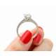 Anello solitario 4 griffe diamante certificato IGI ct 0.72 H-VVS2