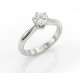 Anello solitario 6 griffe diamante certificato IGI Anversa ct 0.40 F-VSV2