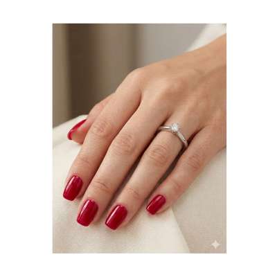 Anello solitario 6 griffe diamante certificato IGI Anversa ct 0.40 F-VSV2